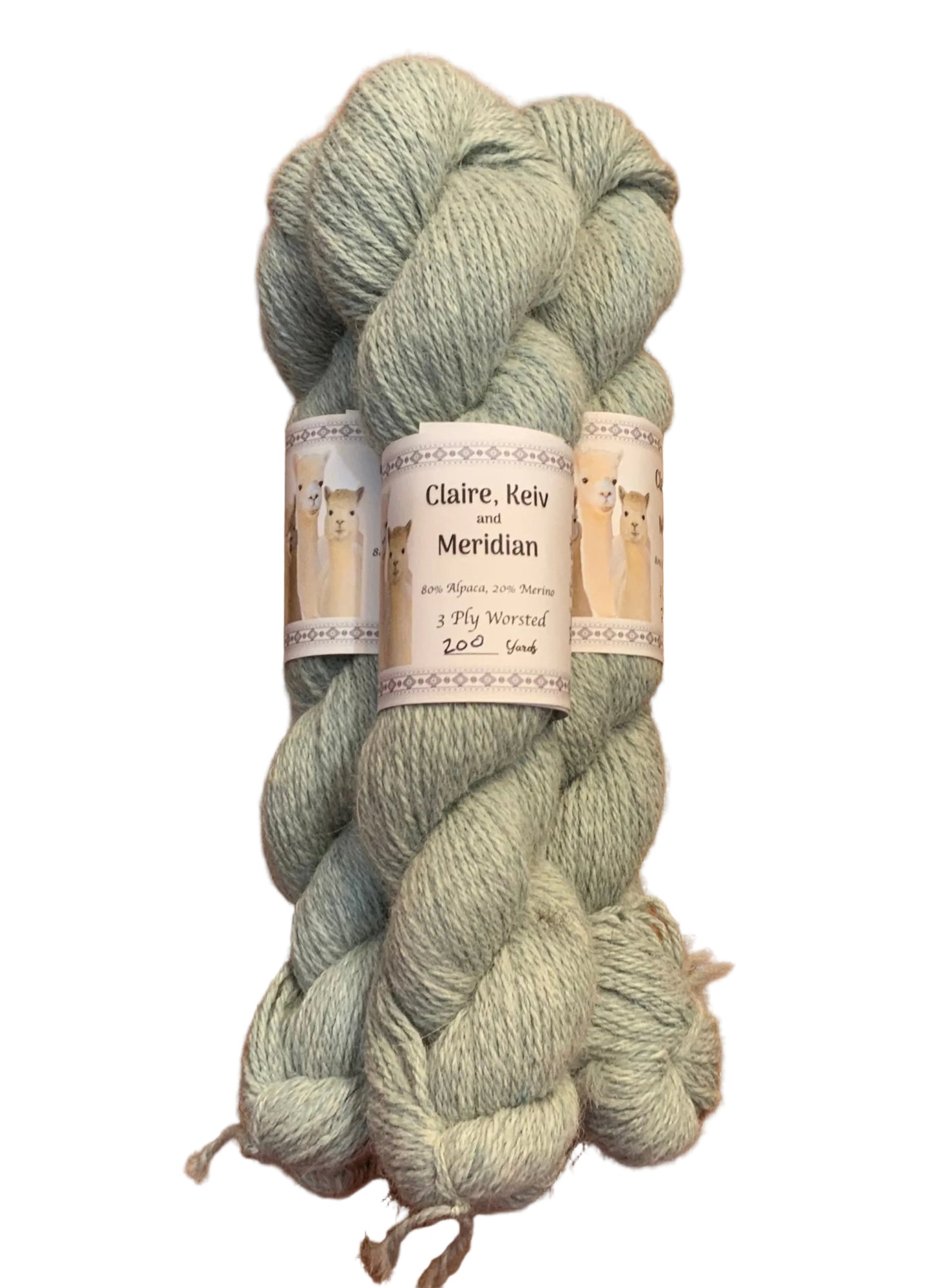 Kaiv, Meridian, Claire 3ply worsted 20% merino