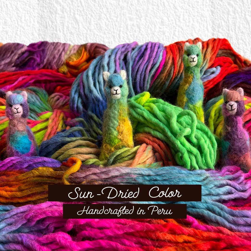 Felt Cria Alpaca: Sculpture Ornament Holiday Decor