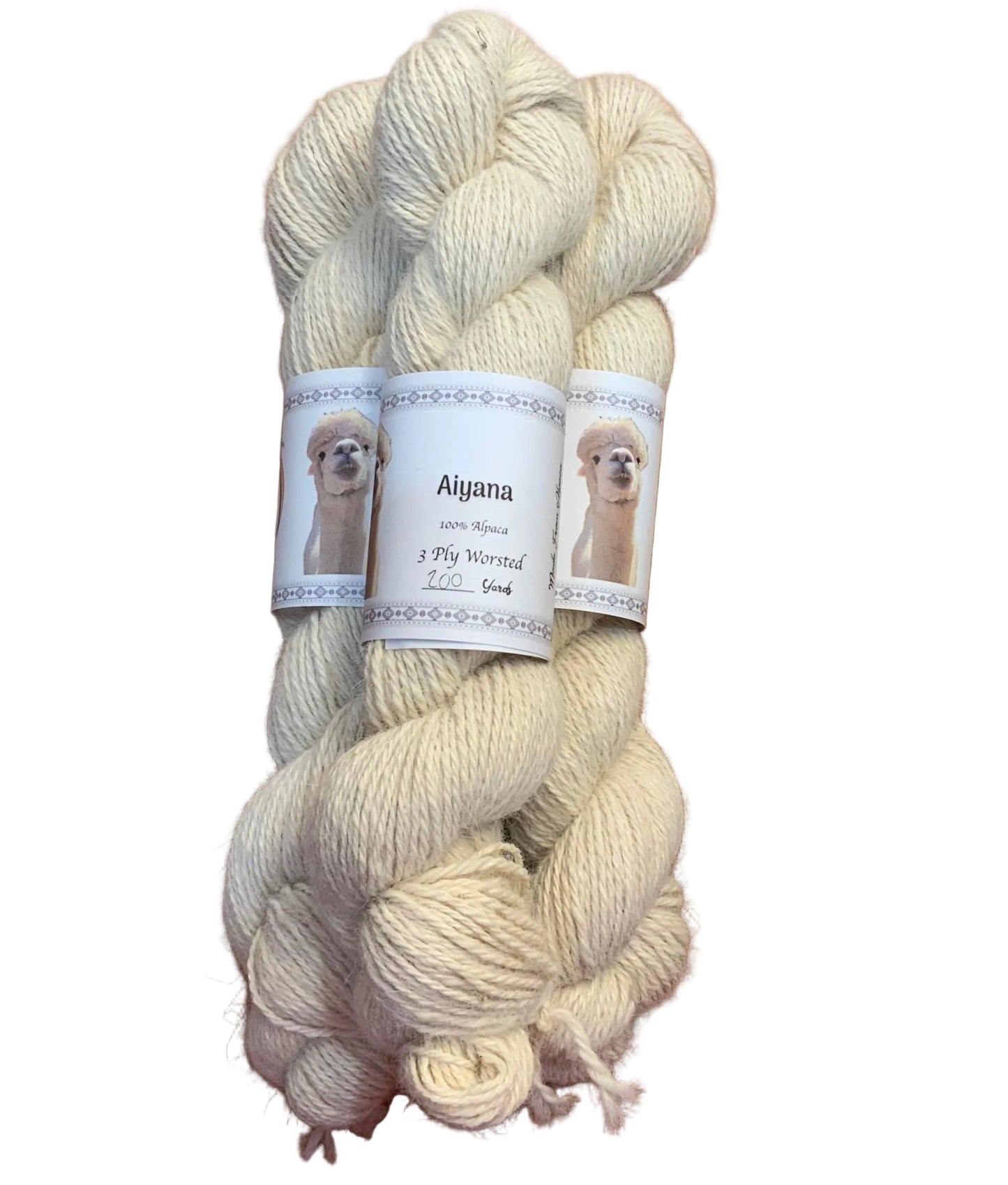 Aiyana 3ply worsted 100% alpaca