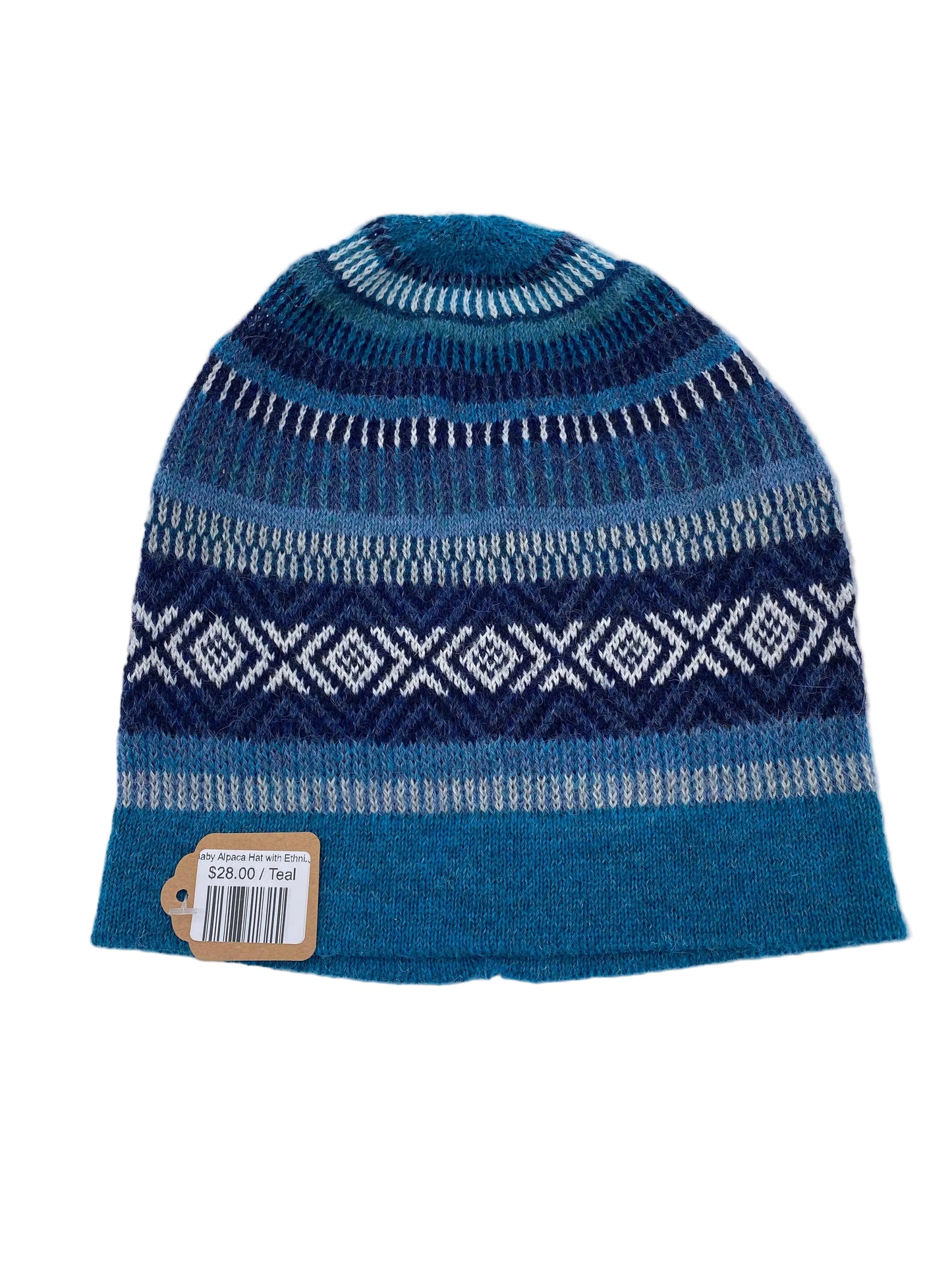 Baby Alpaca Hat with Ethnic Design