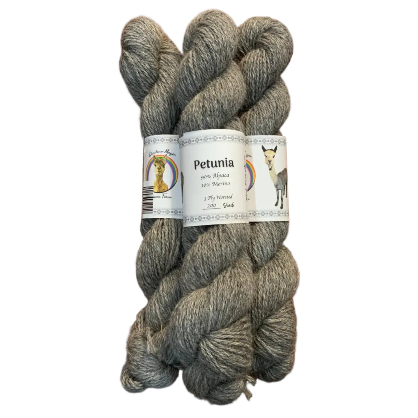 Petunia 3ply worsted 10% merino %90 Alpaca