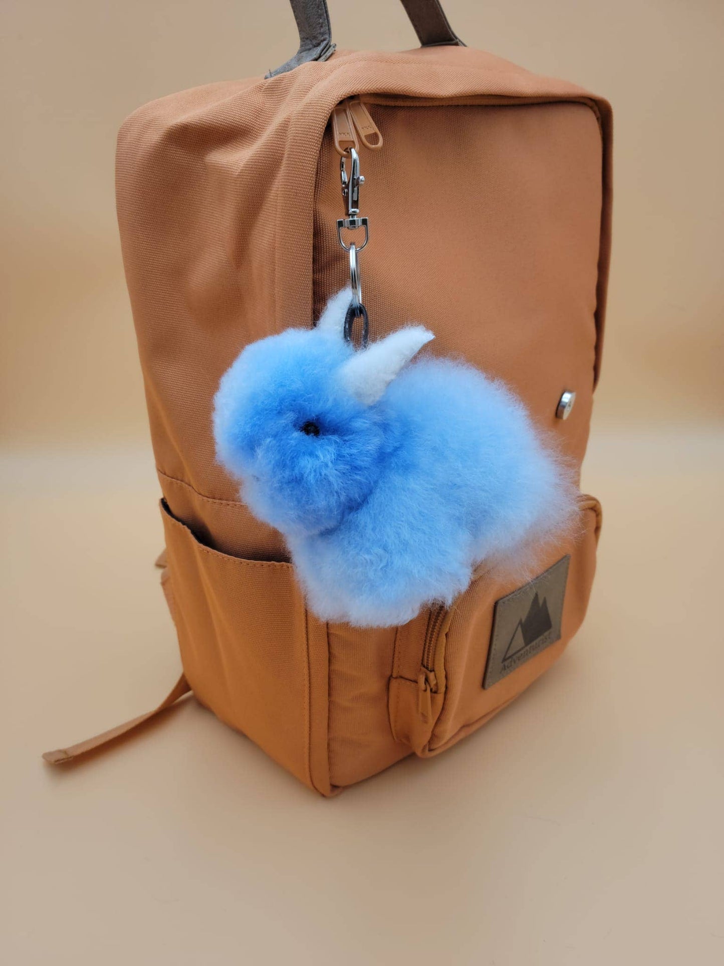 Alpaca Fur Bunny Keychain