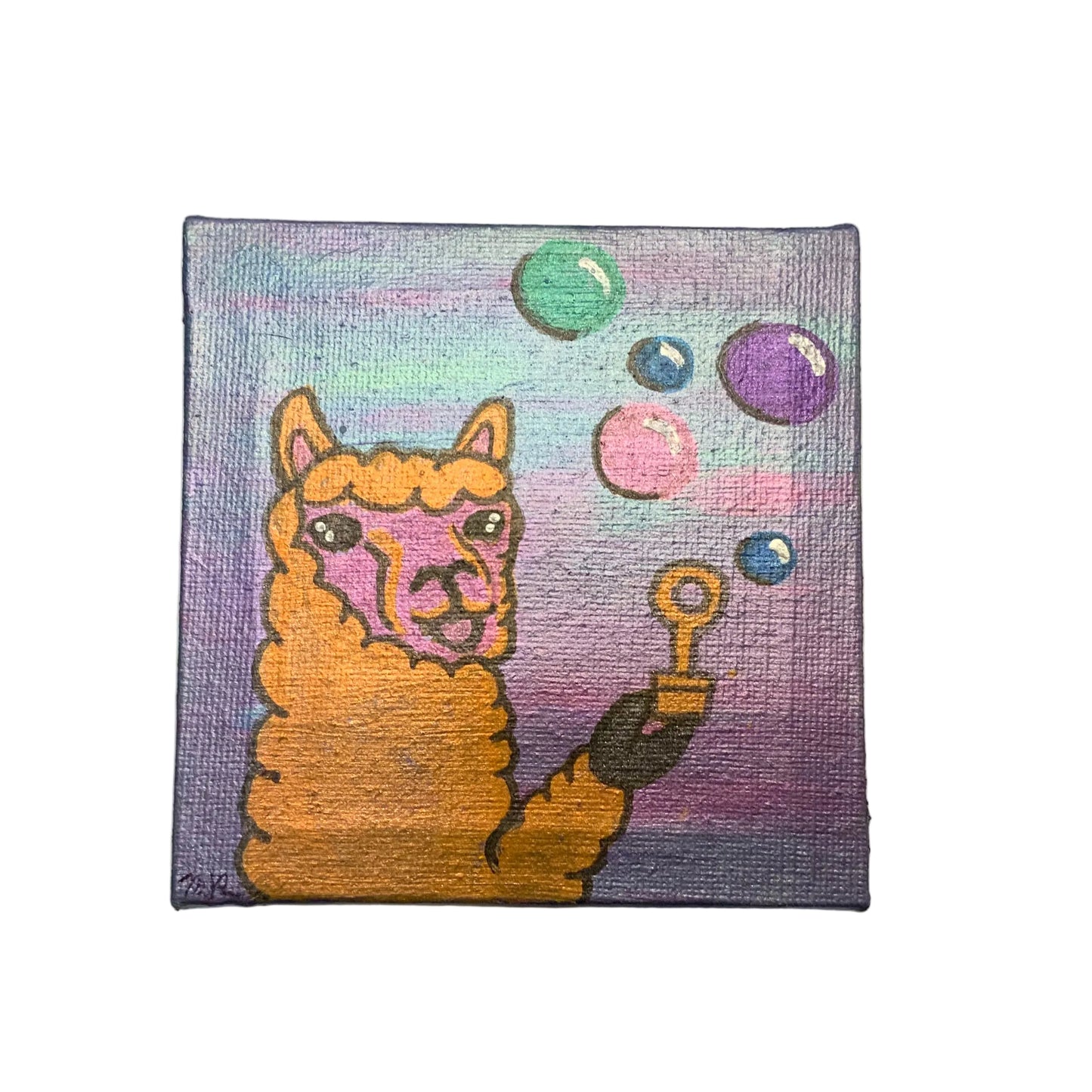 “Blowing Bubbles” Magnetic Canvas Painting
