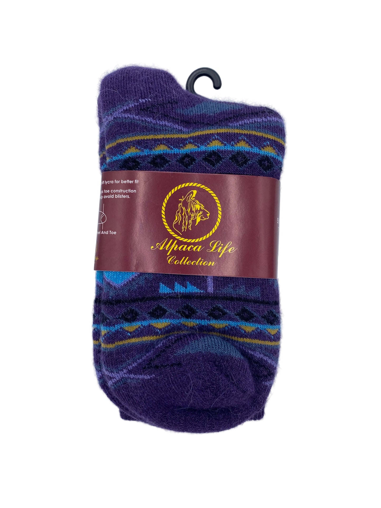 Diamond Pattern Alpaca Sock