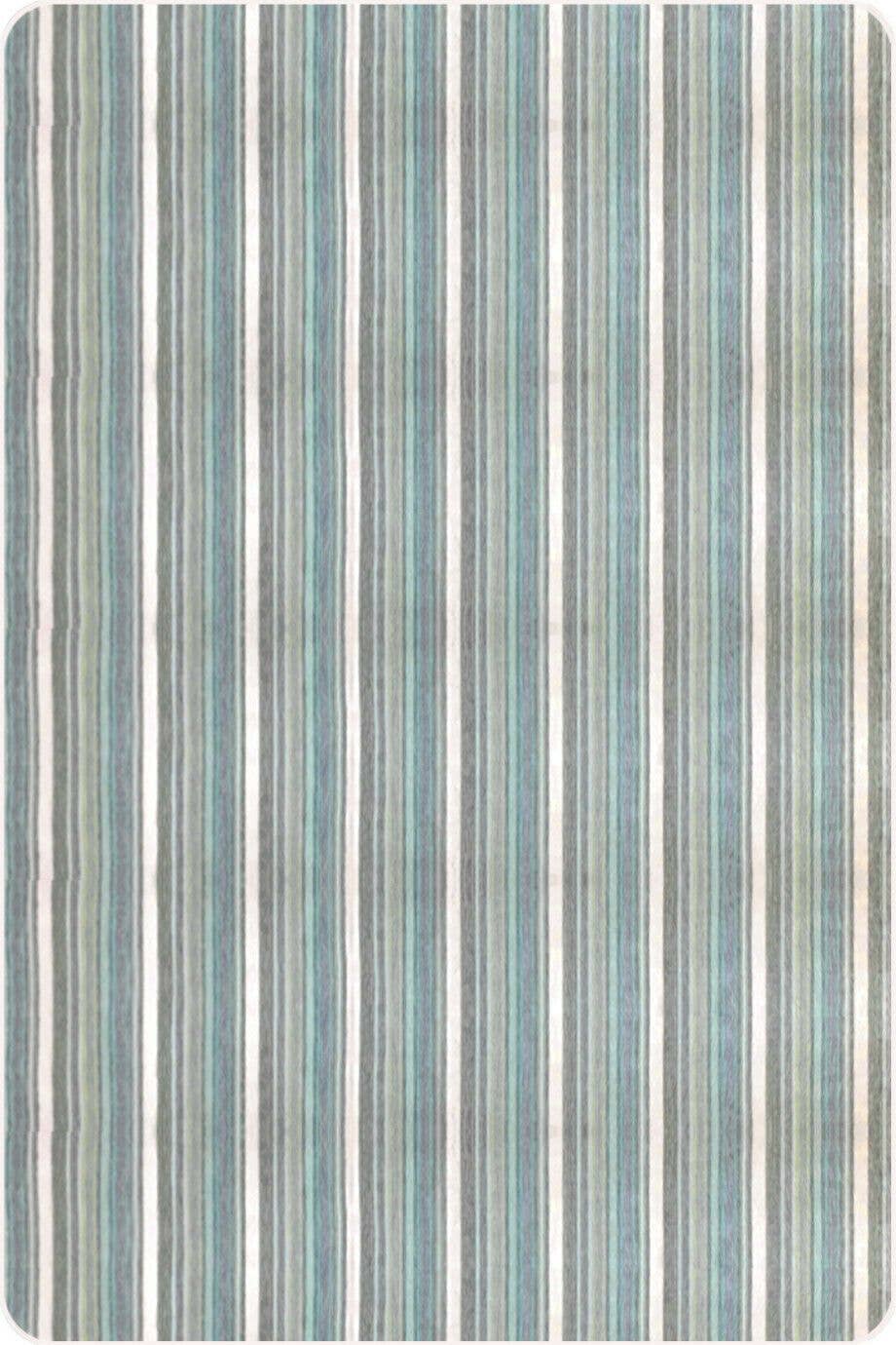 Soft & Warm Baby Alpaca Wool Blanket - Queen 95" x 67" - White/Green/Gray