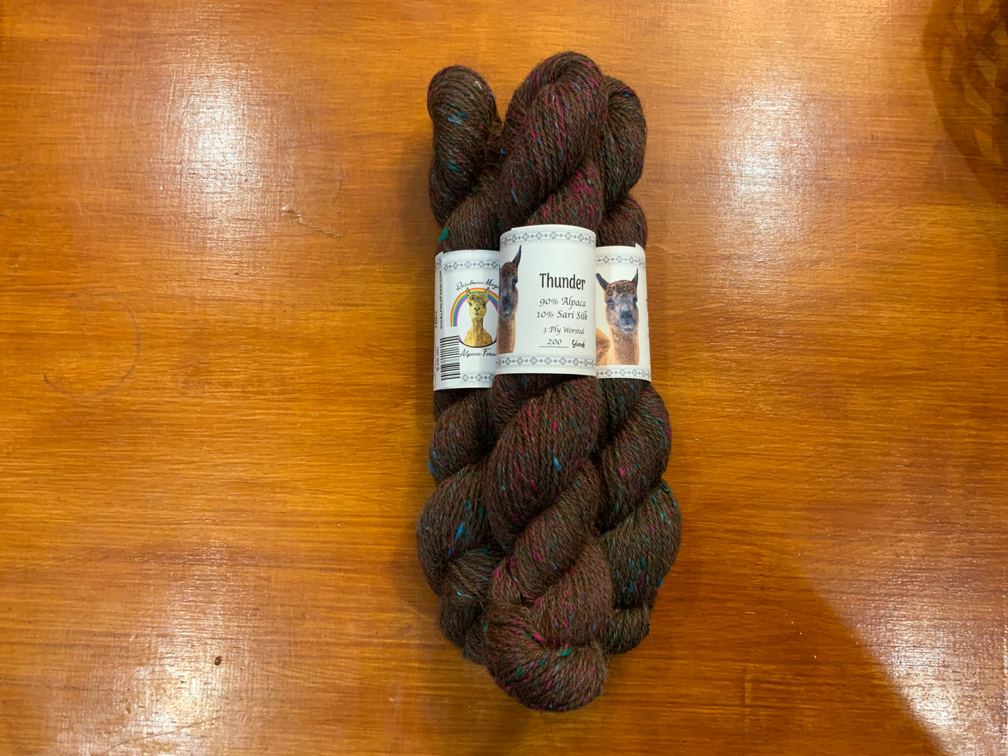 Thunder 3ply worsted 10% Jewel Sari Silk %90 Alpaca