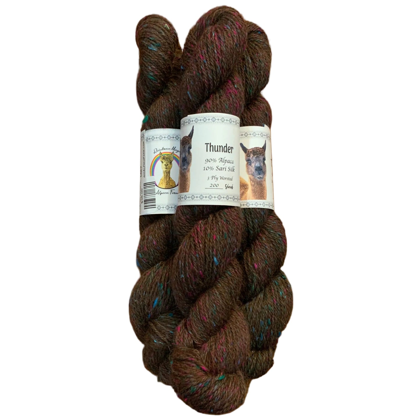 Thunder 3ply worsted 10% Jewel Sari Silk %90 Alpaca