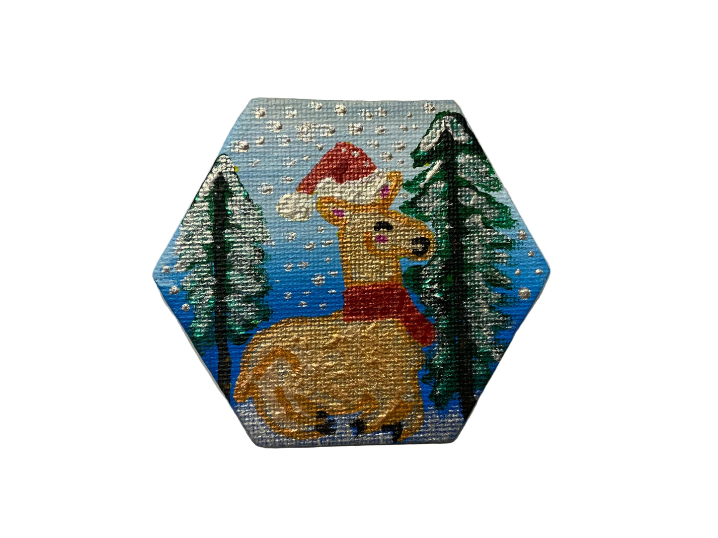 “An Alpaca Christmas” -Mini Magnetic Painting