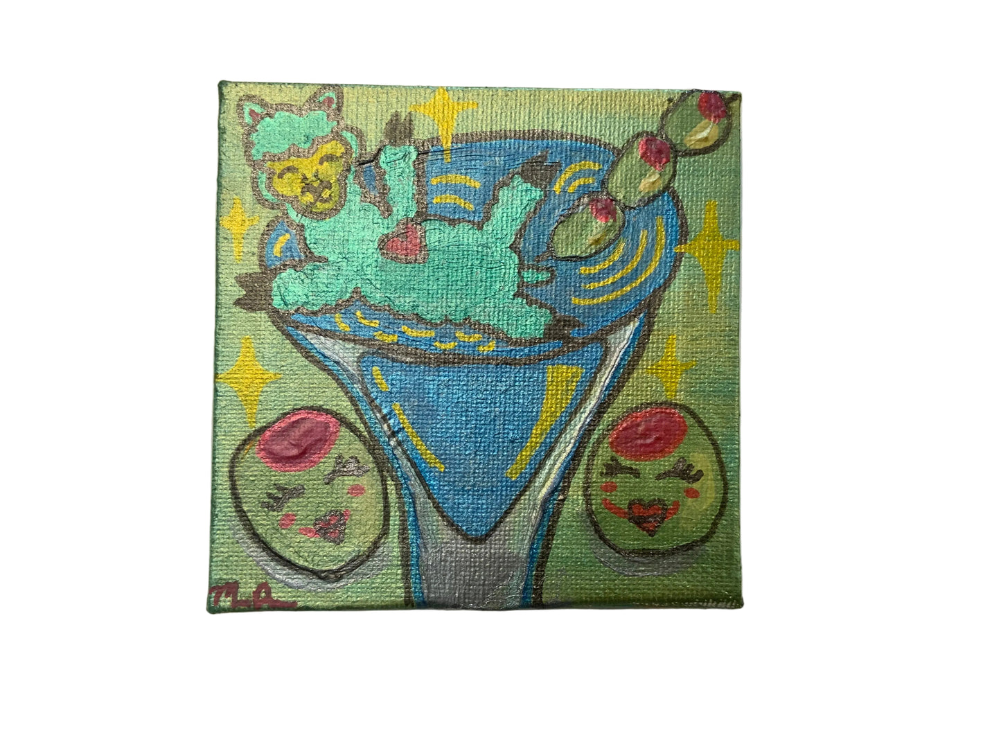 “Extra Olive” Magnetic Canvas Painting