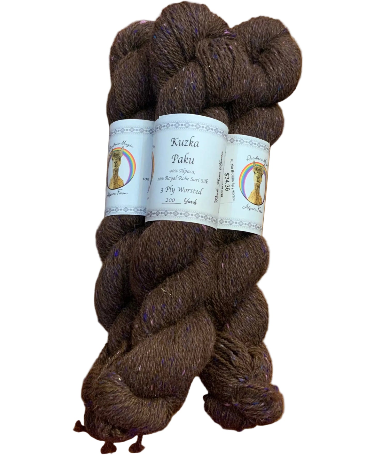 Kuzka Browns 3ply worsted 10% sari silk