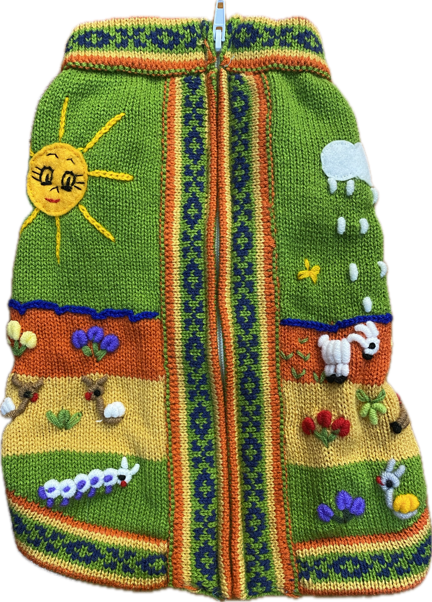 Peruvian Dog Zip-up Sweater