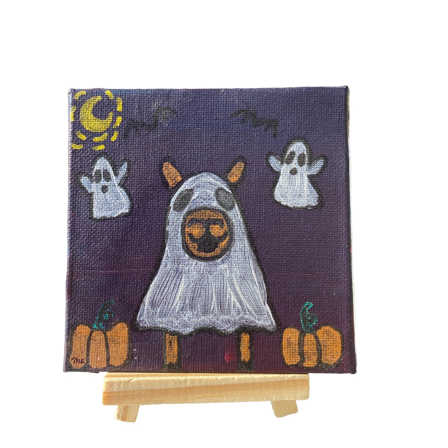 "Happy Halloween" Painting On Easel