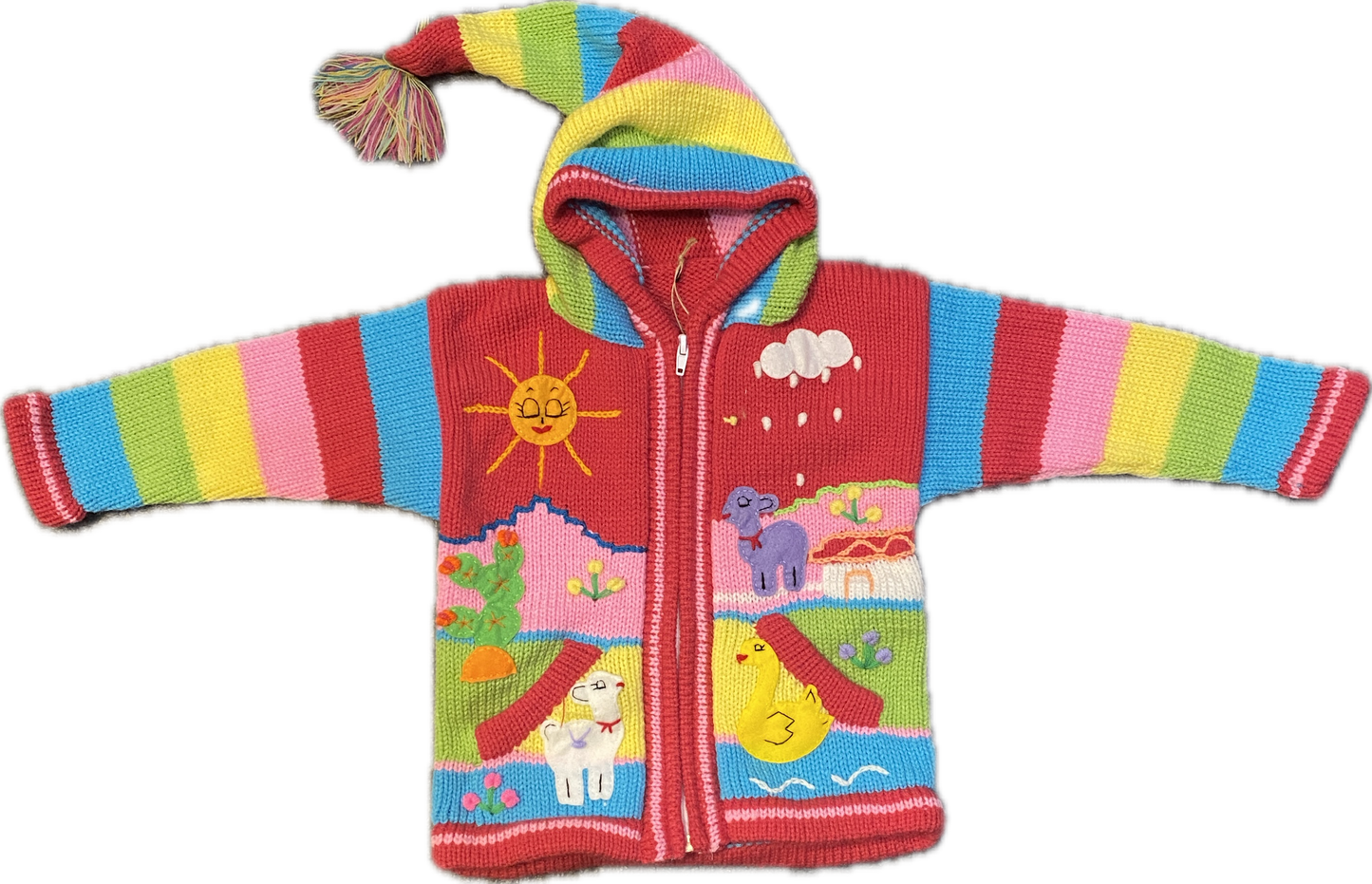 Kids Alpaca Jacket with Embroidered Details