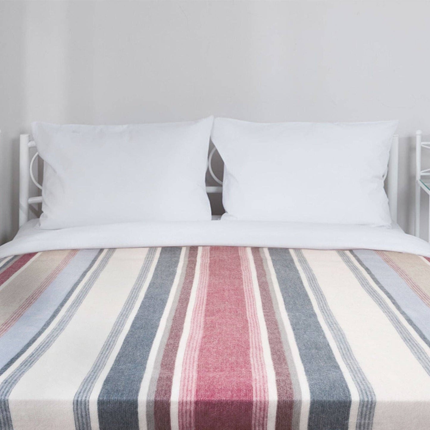 Pindo - Baby Alpaca Wool Throw Blanket / Sofa Cover - Queen 95 x 67 in - pink pastel colors