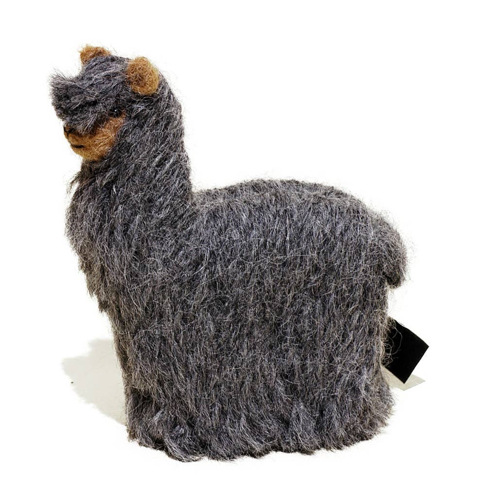 Felted Cria Suri 5.5” Alpaca Decor: Handmade Sculpture