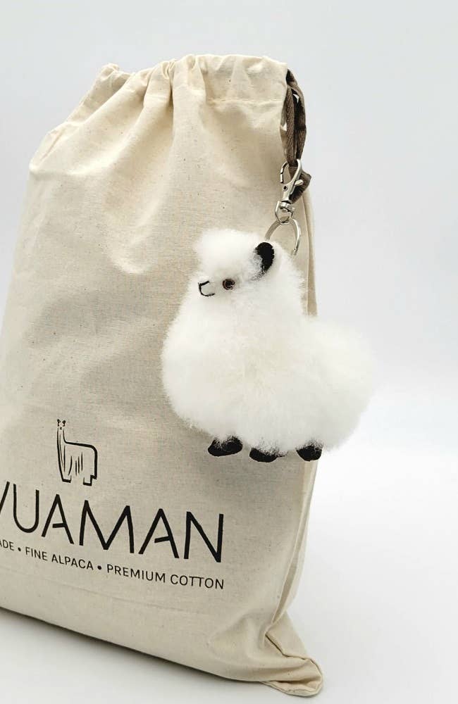 Mini Alpaca Fur Keychain | Purse Accessory | Backpack Accessory