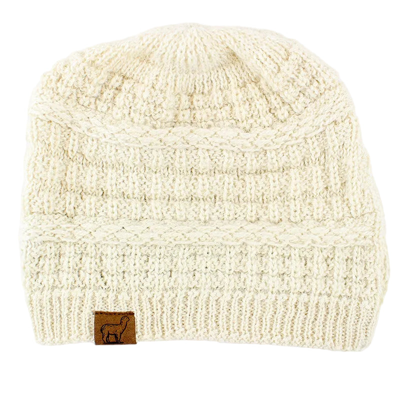 Textured Slouch Alpaca Beanie