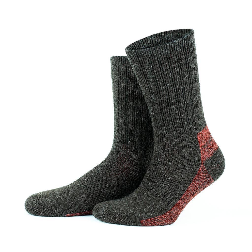 Double Layer Unisex Alpaca Wool Thermal Hiking Boot Socks BR