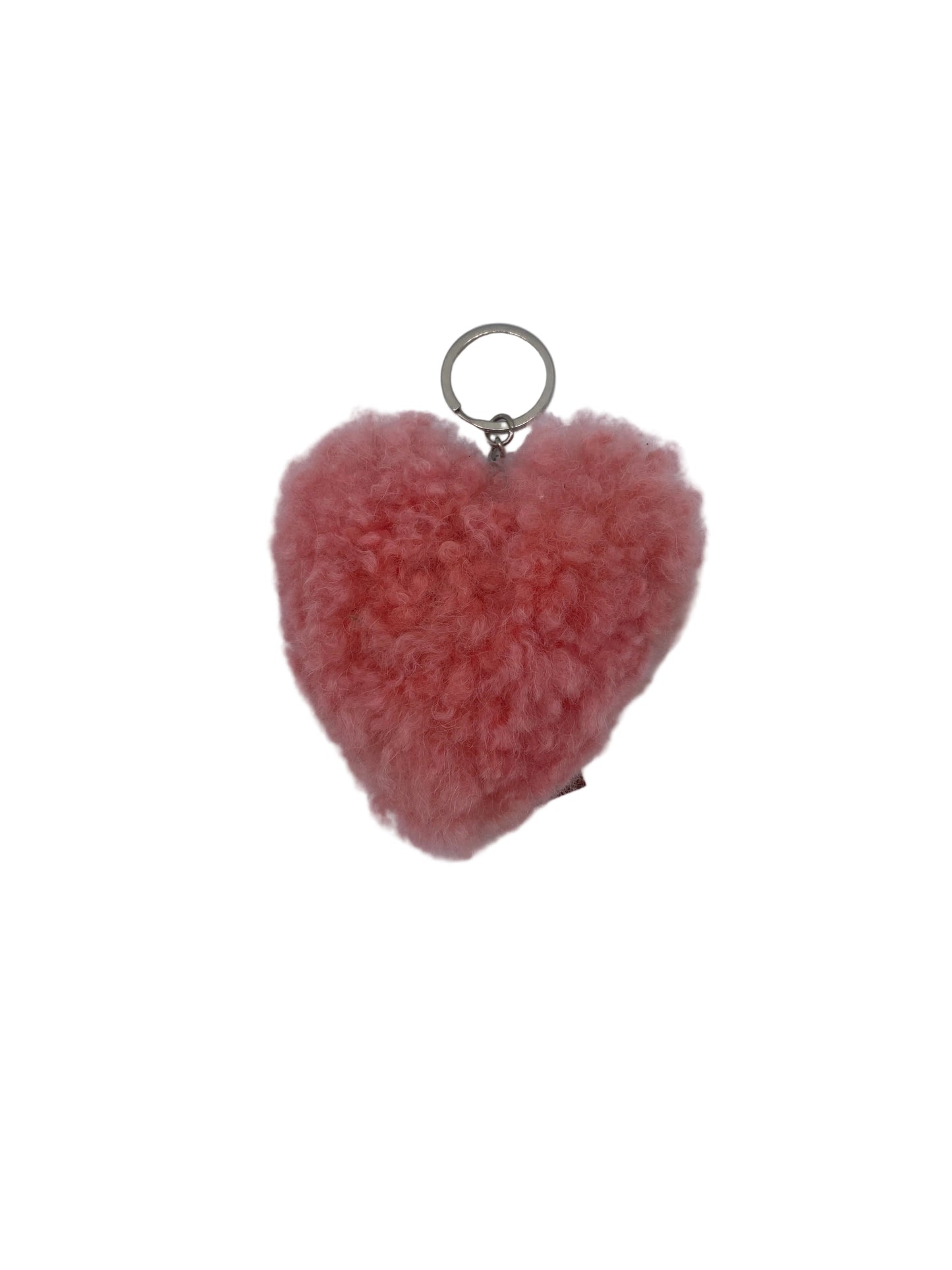 Alpaca Fur Heart Keychain