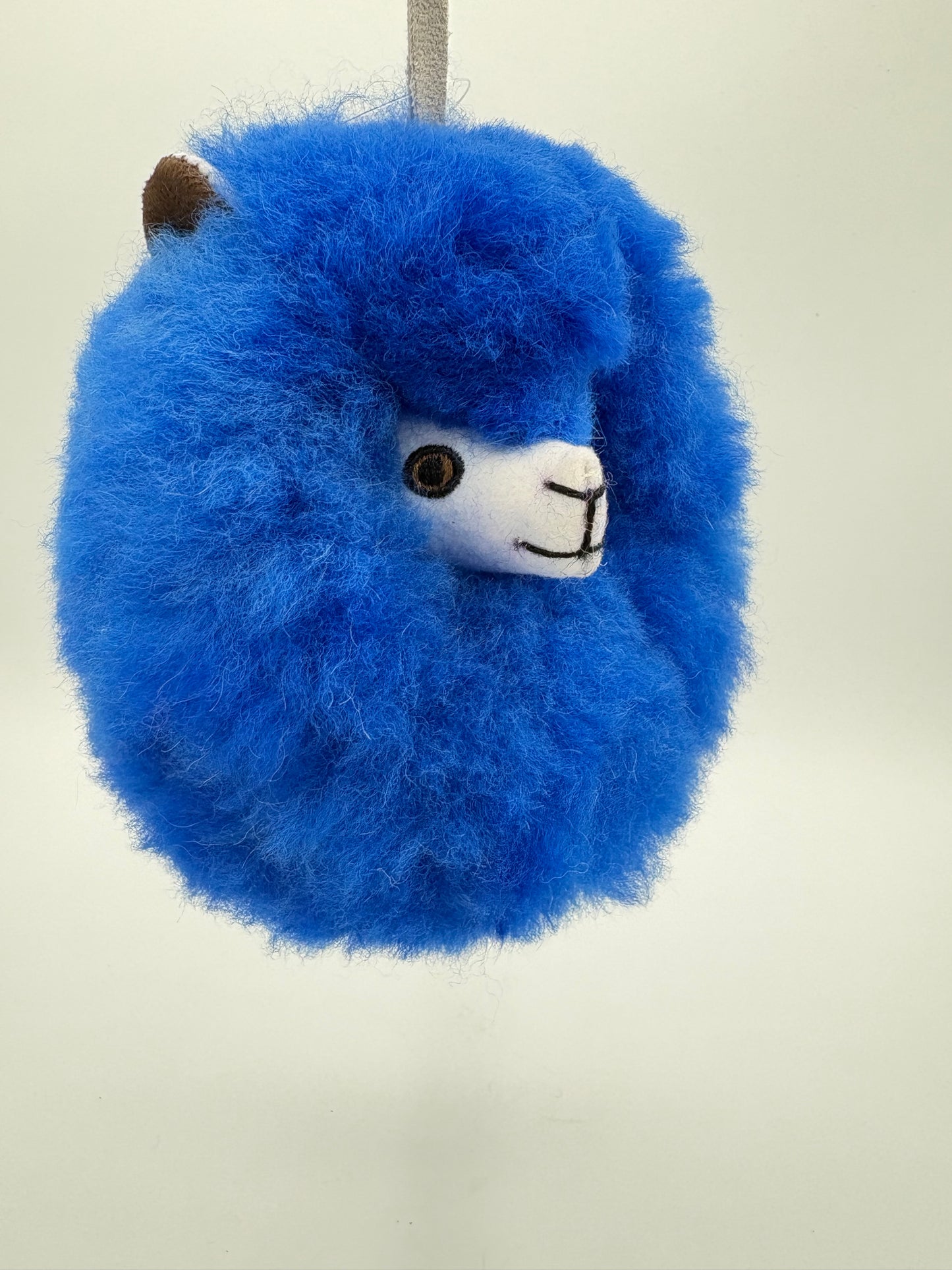 Alpaca Fur Figure PomPom Keychain