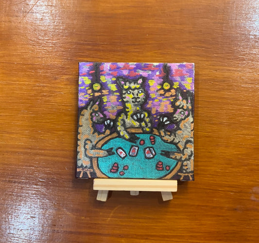 Alpacas Love Poker Painting