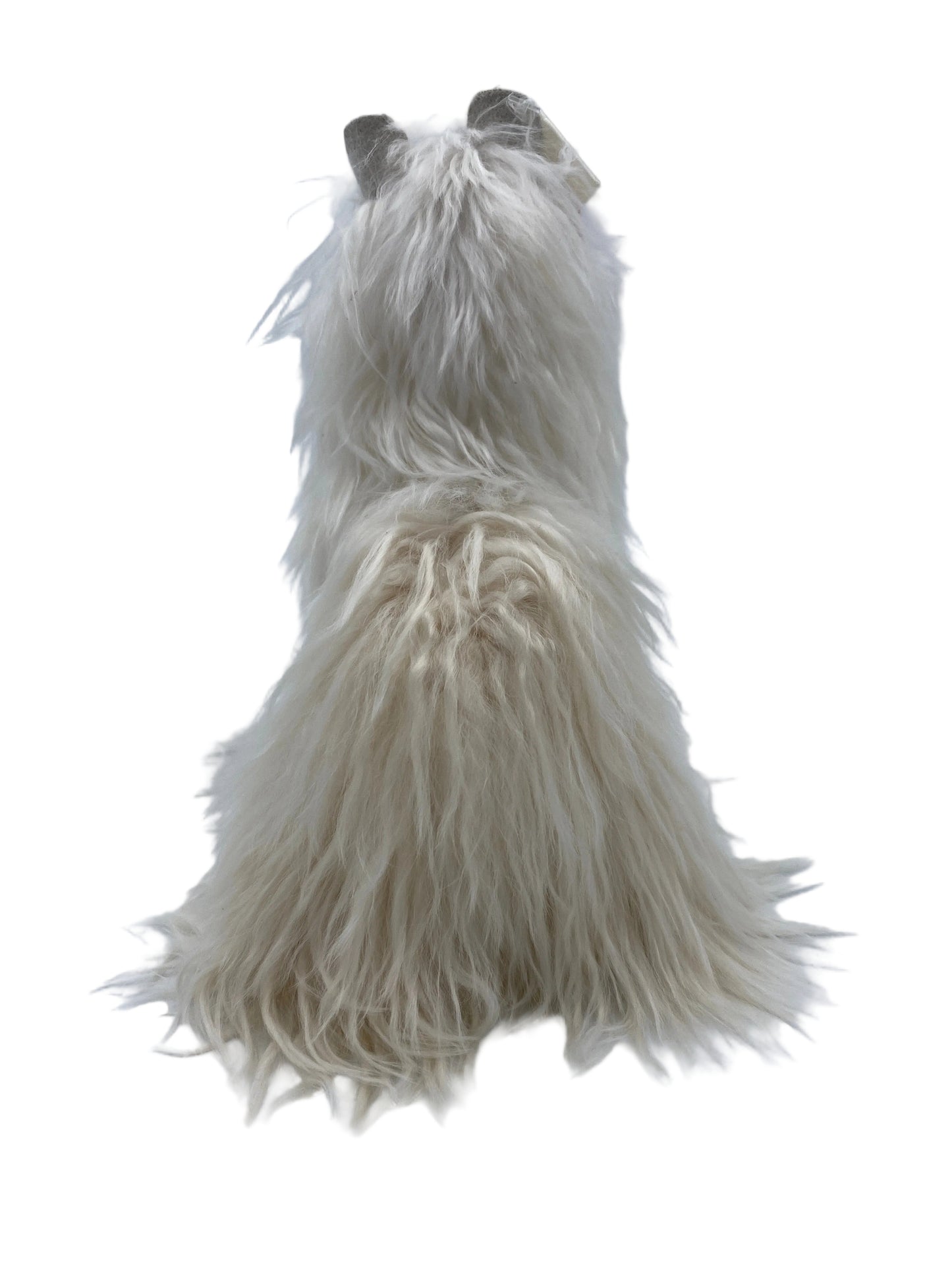 Natural Color Suri Alpaca Fur Doll Plush Toy 8" Soft Stuffed