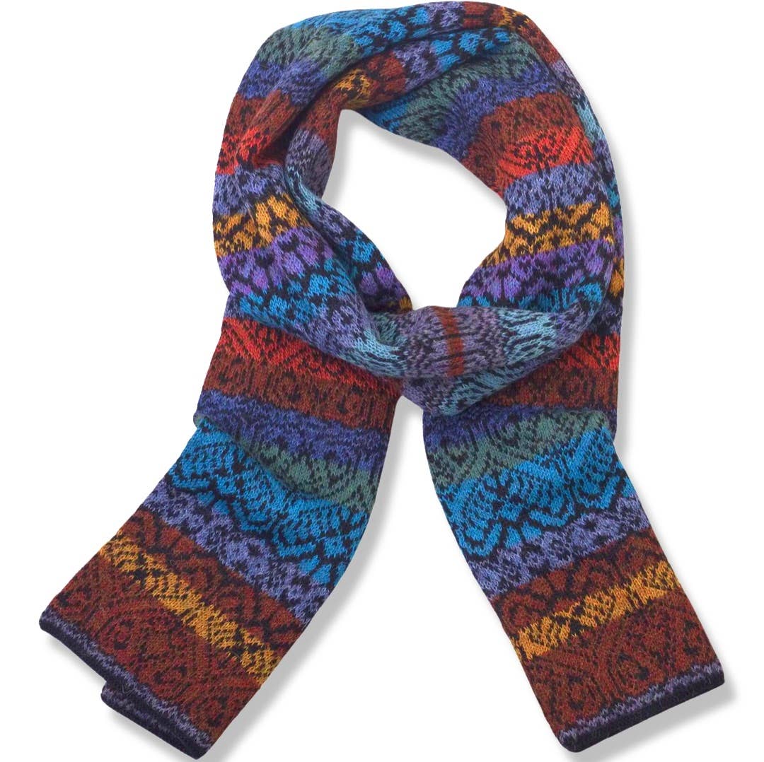 Paisley Geometric Baby Alpaca Scarf