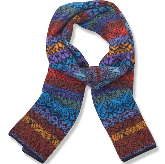 Paisley Geometric Baby Alpaca Scarf