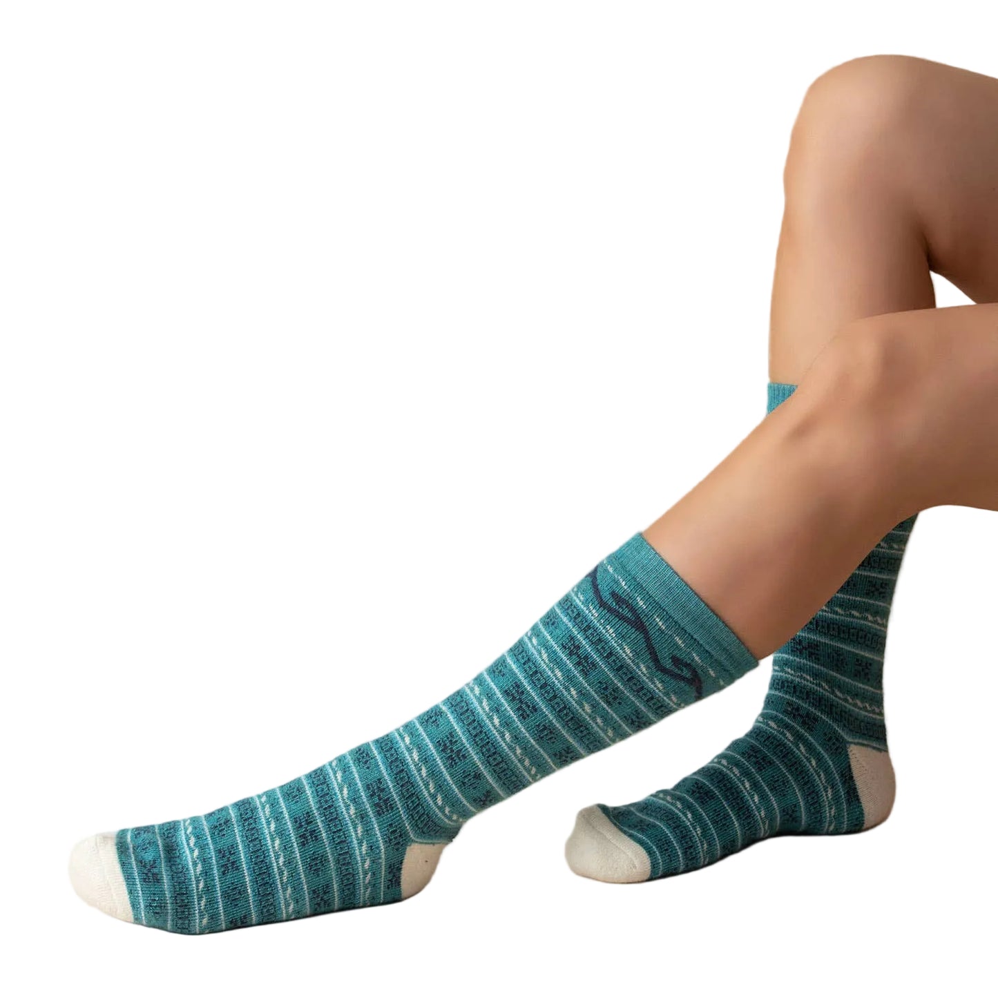 Fair Isle Full Cushion Alpaca Socks