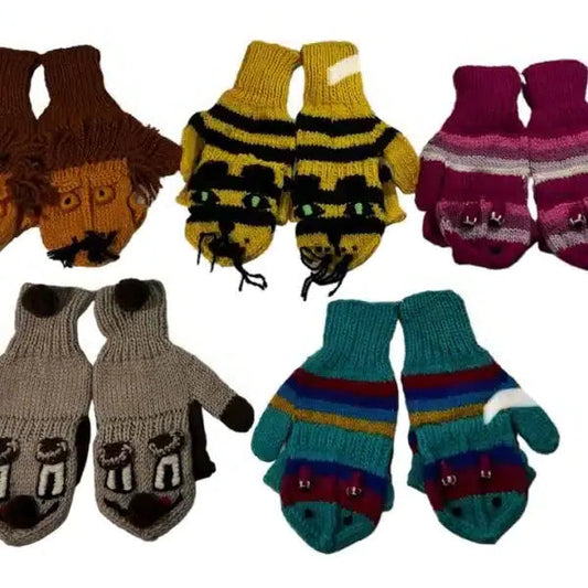 Alpaca Blend Animal Glittens