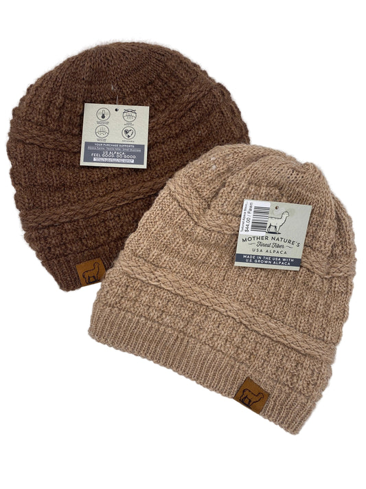 Textured Slouch Alpaca Beanie