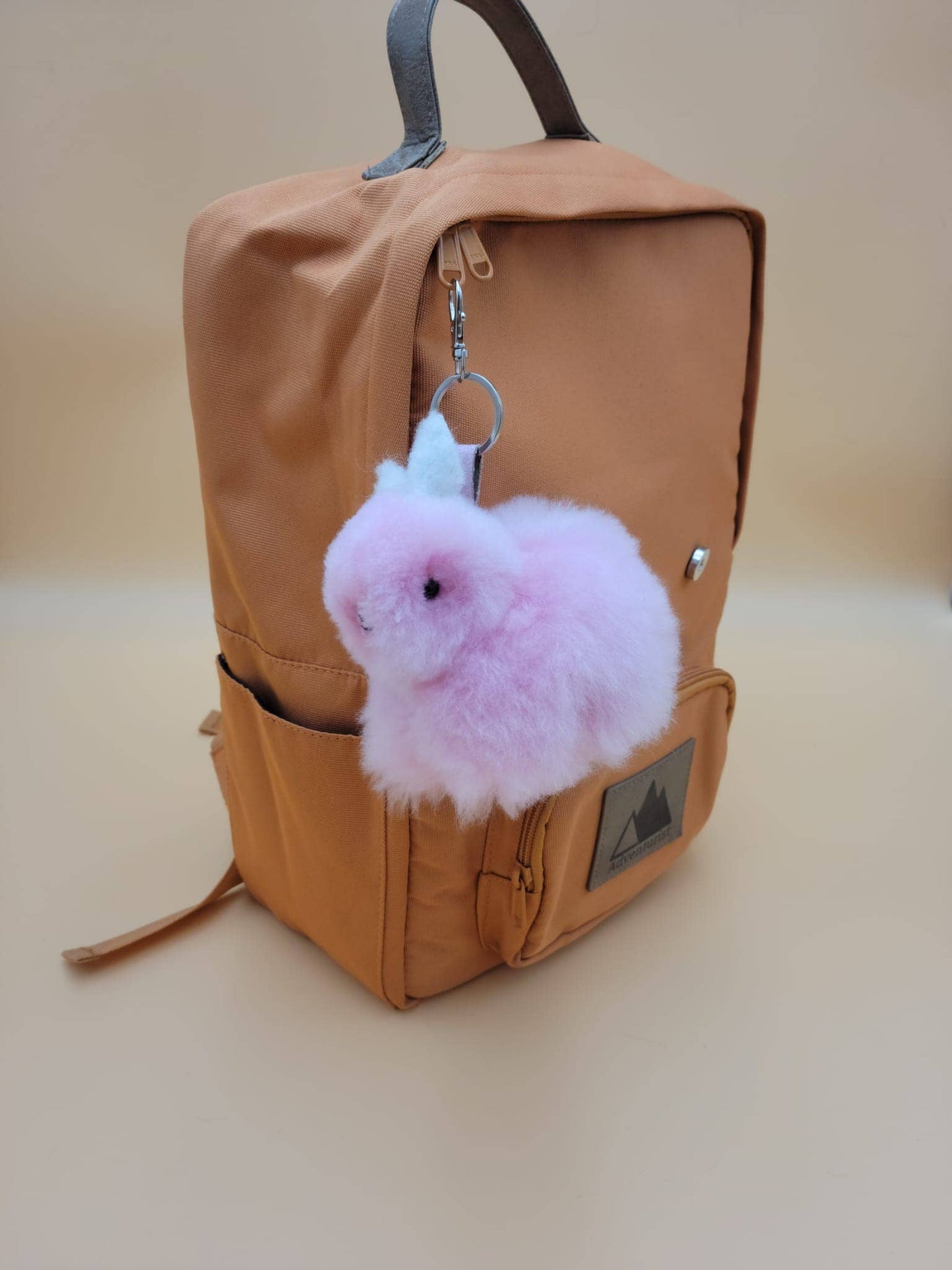 Alpaca Fur Bunny Keychain