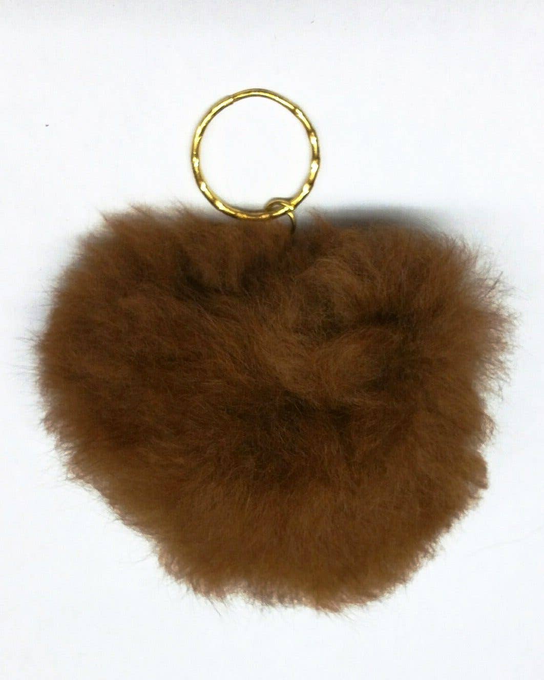 Heart Shaped Alpaca Fur Keychain