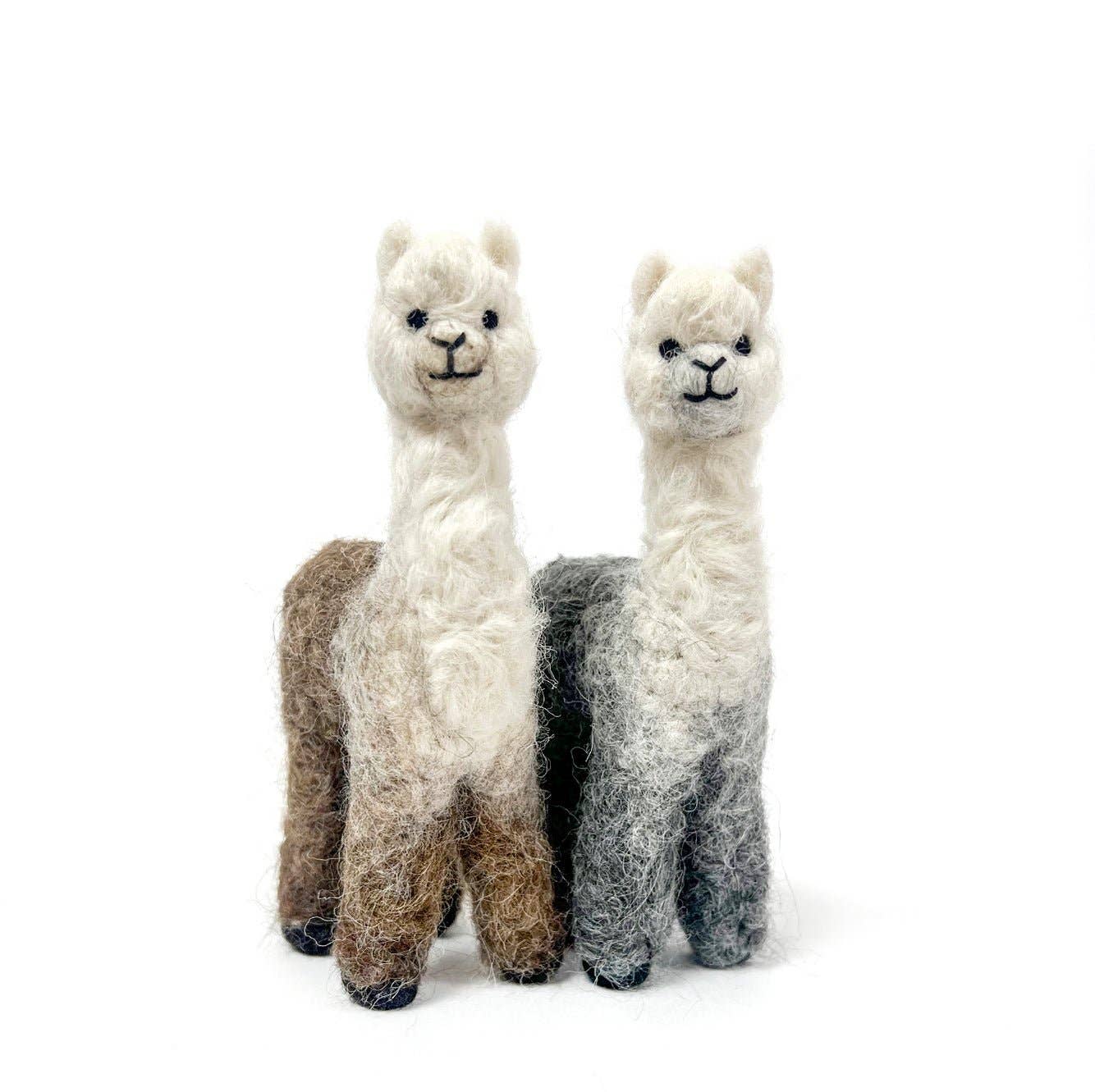 Felt Cria Alpaca: Sculpture Ornament Holiday Decor