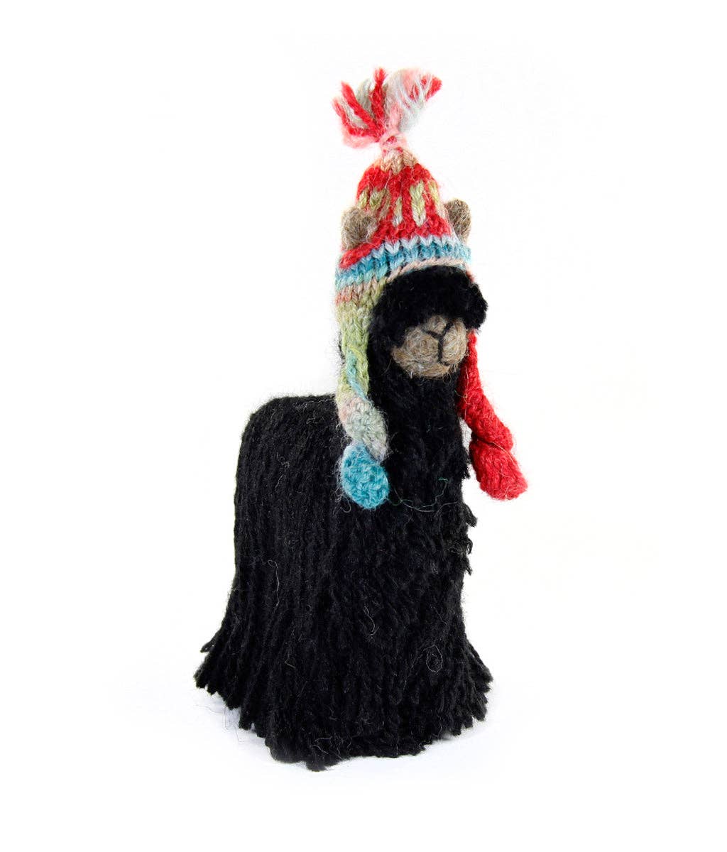Felted Cria Suri 5.5” Alpaca Decor: Handmade Sculpture