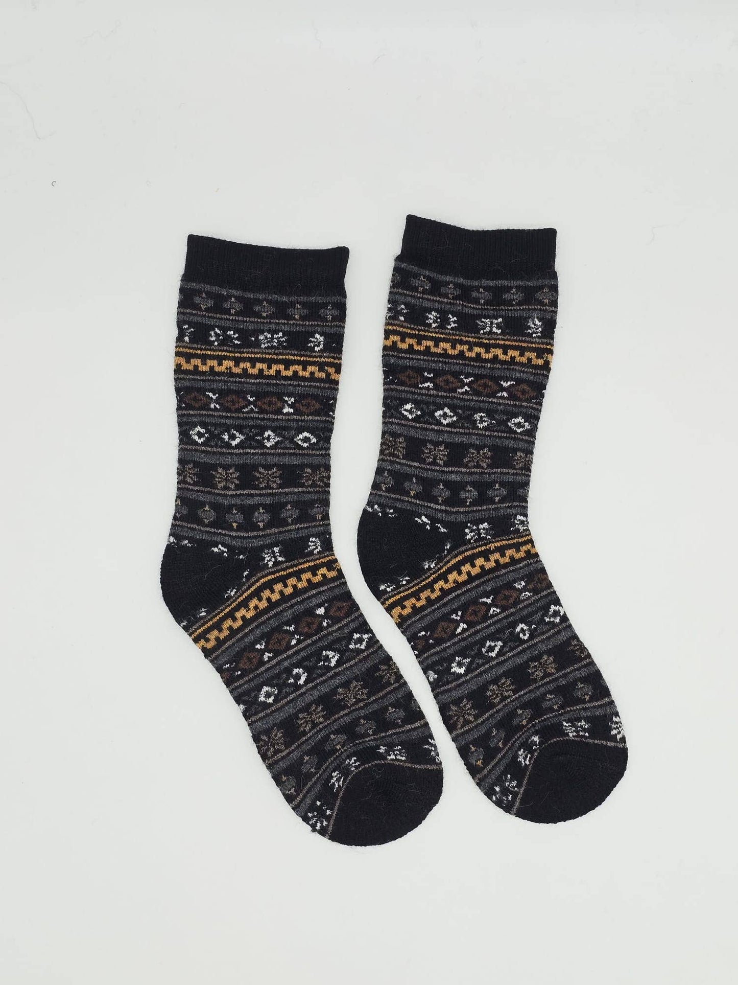 Fair Isle Alpaca Socks | Full Cushion | Crew Sock | NEW ITEM