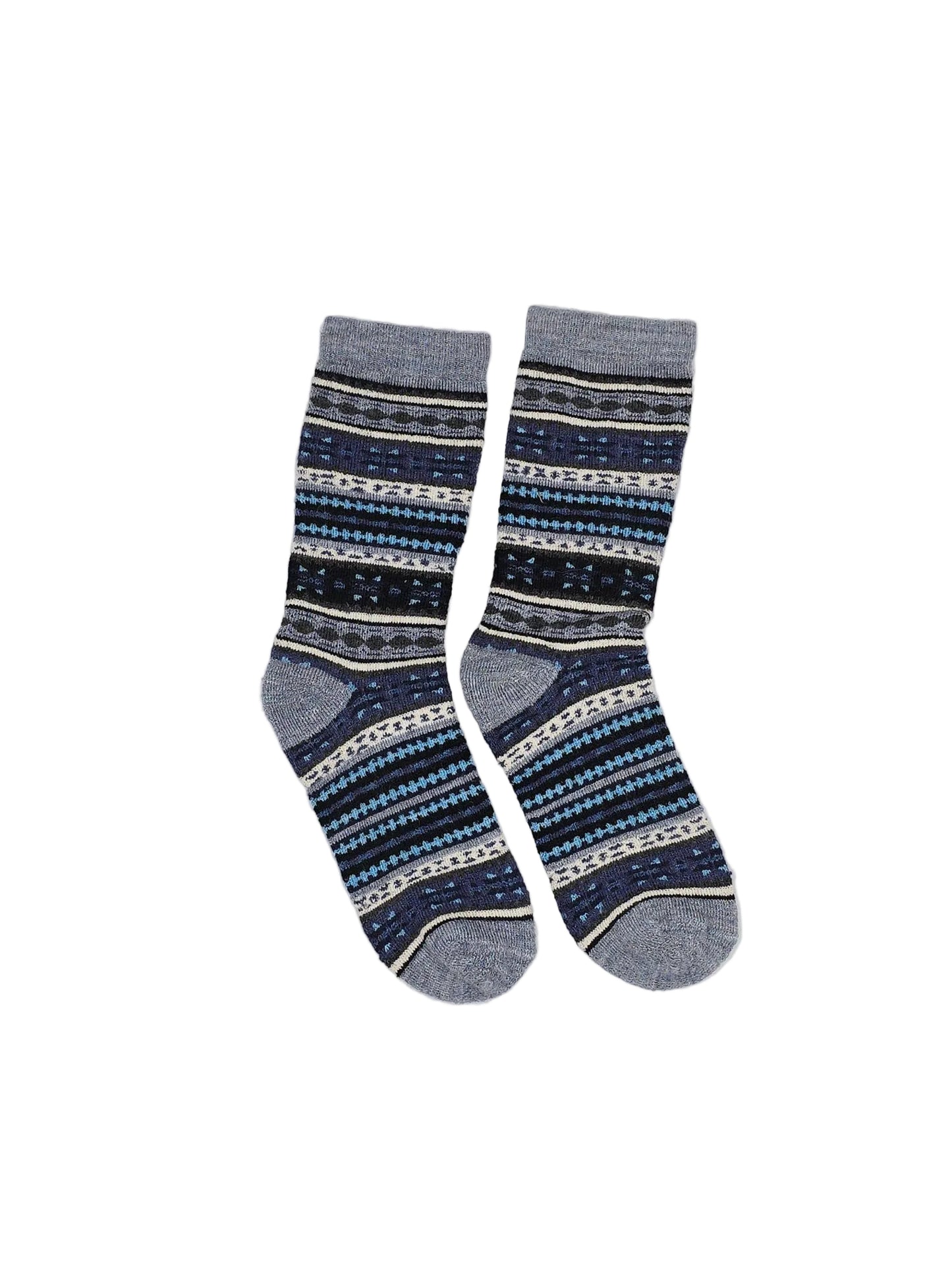 Fair Isle Full Cushion Alpaca Socks