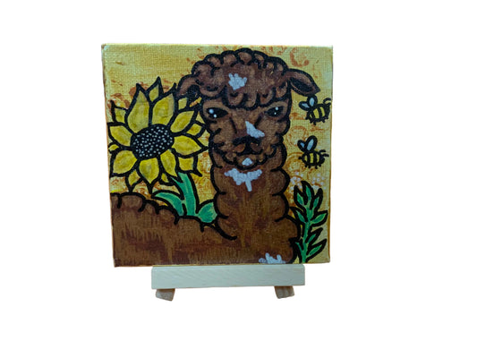 “Basil In Summertime” Painting on Easel