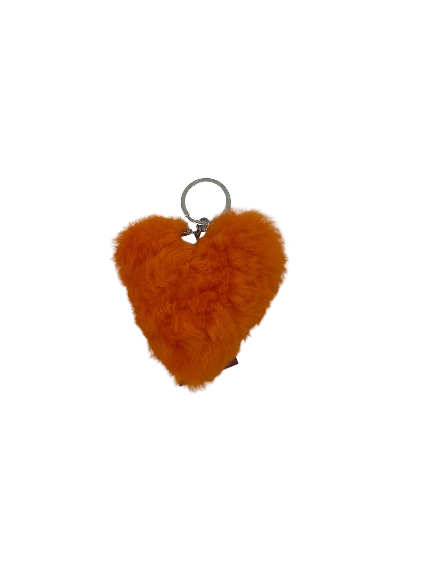 Alpaca Fur Heart Keychain