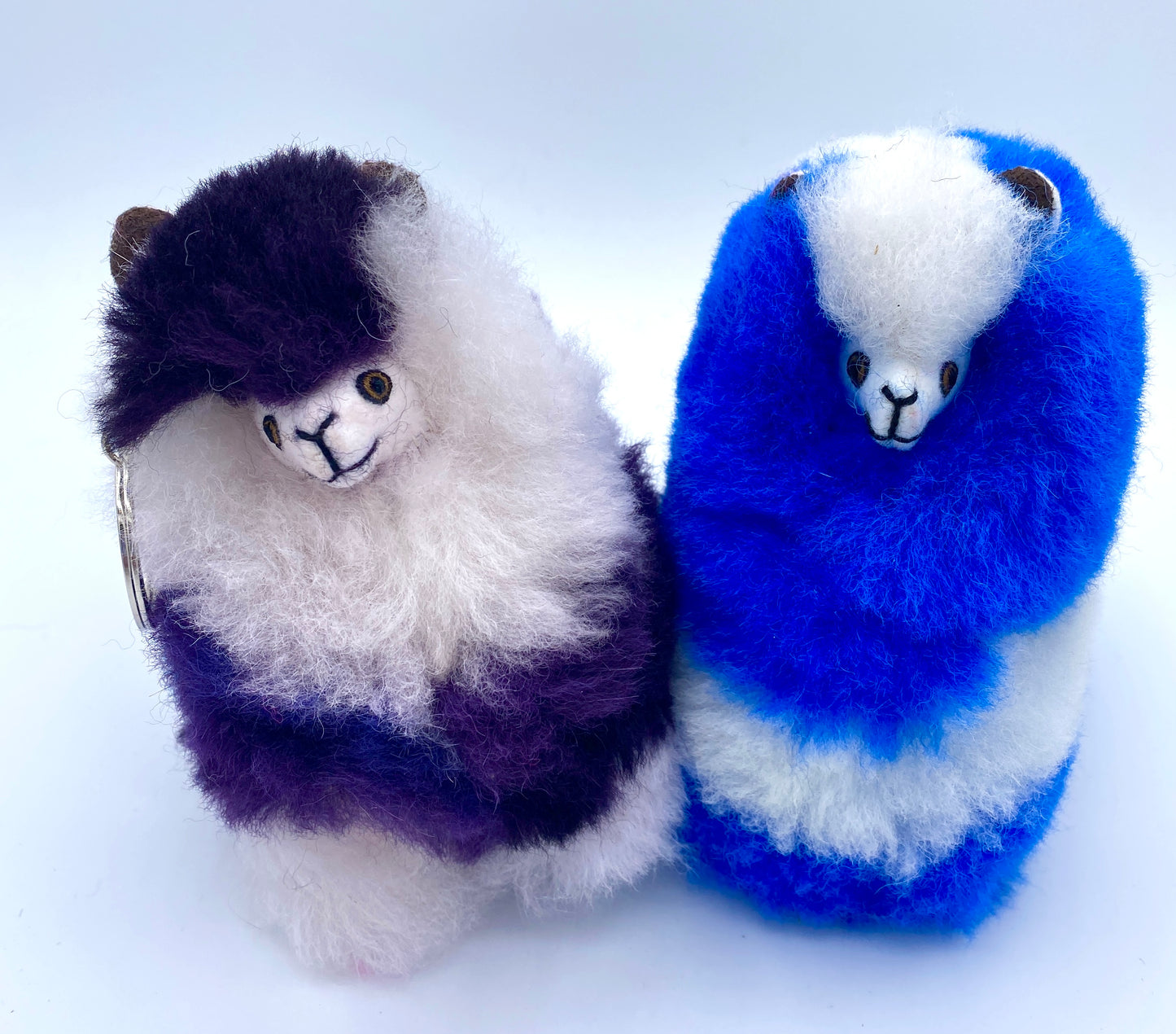 Alpaca Fur Figure Keychain - 4.5” - Color Multi