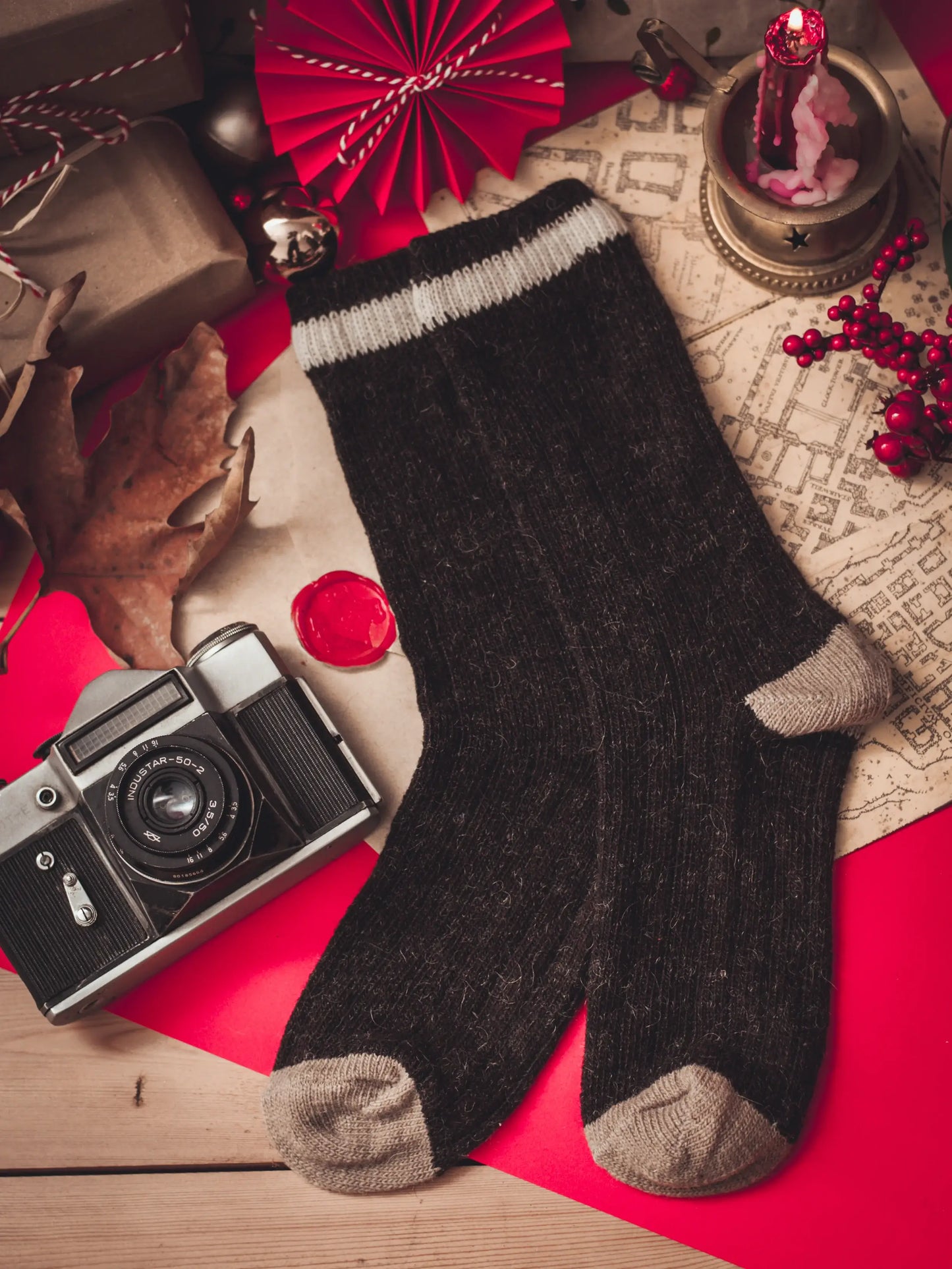 Alpaca Wool Men's Women's  Socks Wool Pack of 2 Alpaca