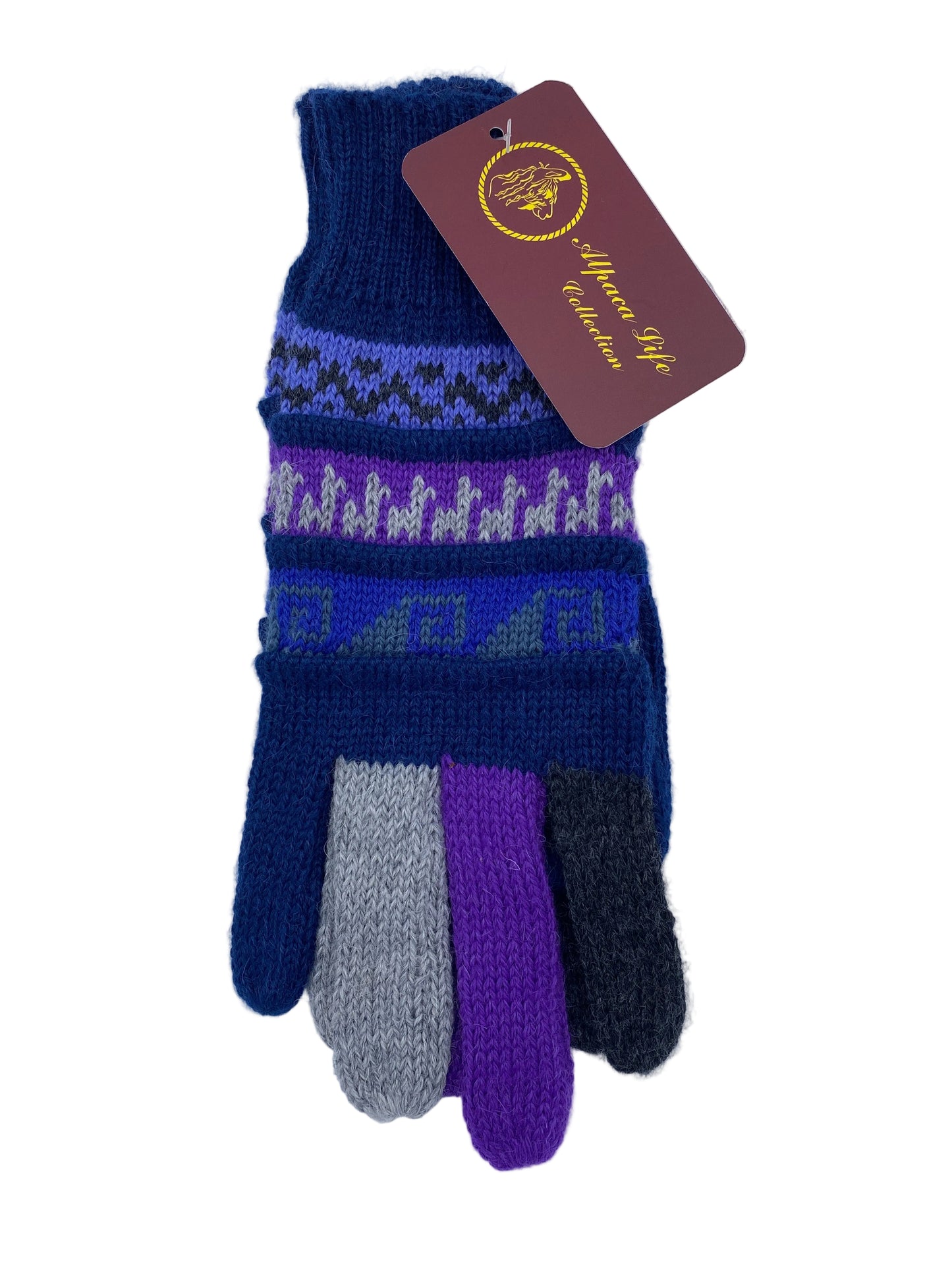 Multi Colored Alpaca Gloves