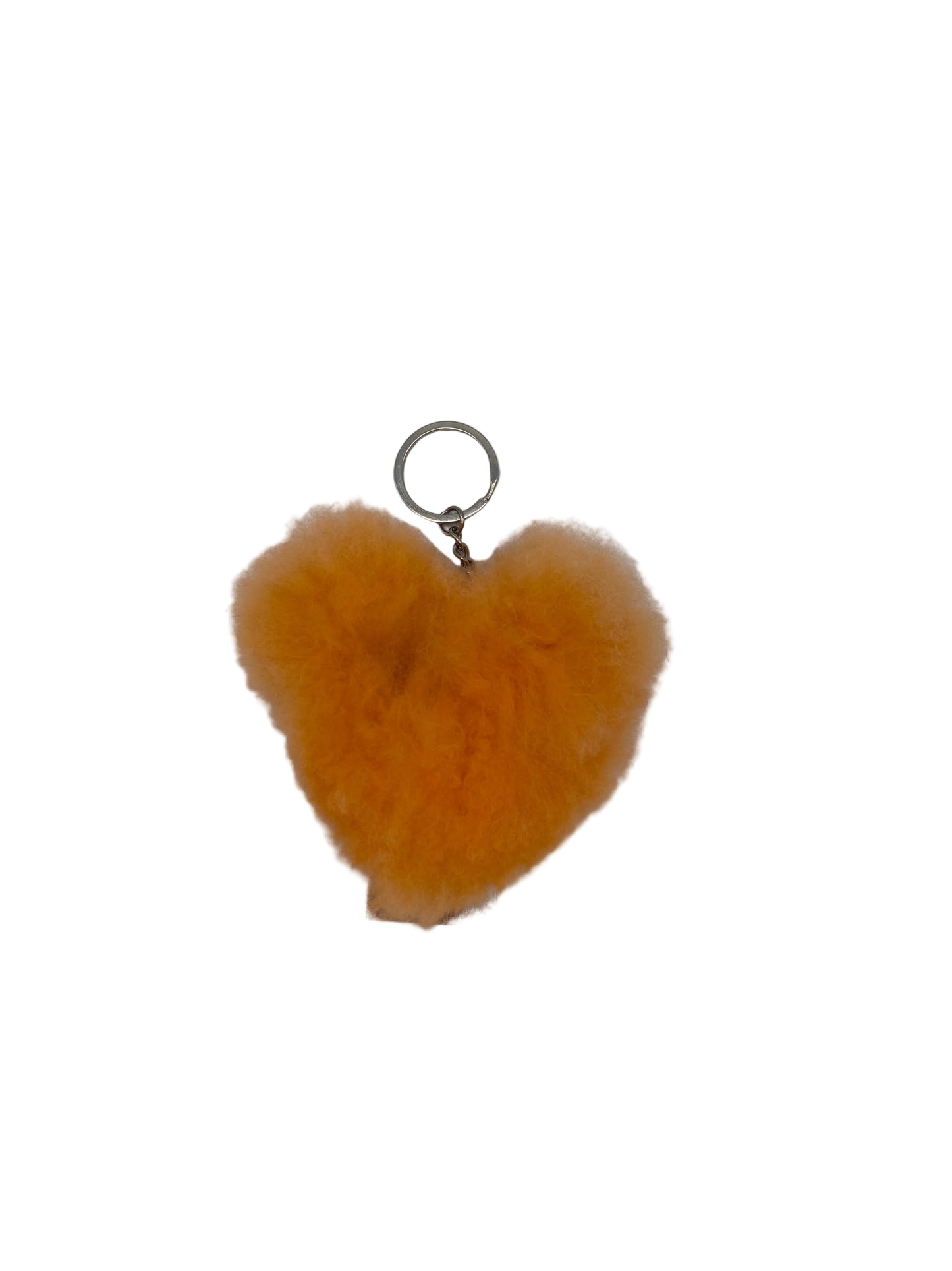Alpaca Fur Heart Keychain