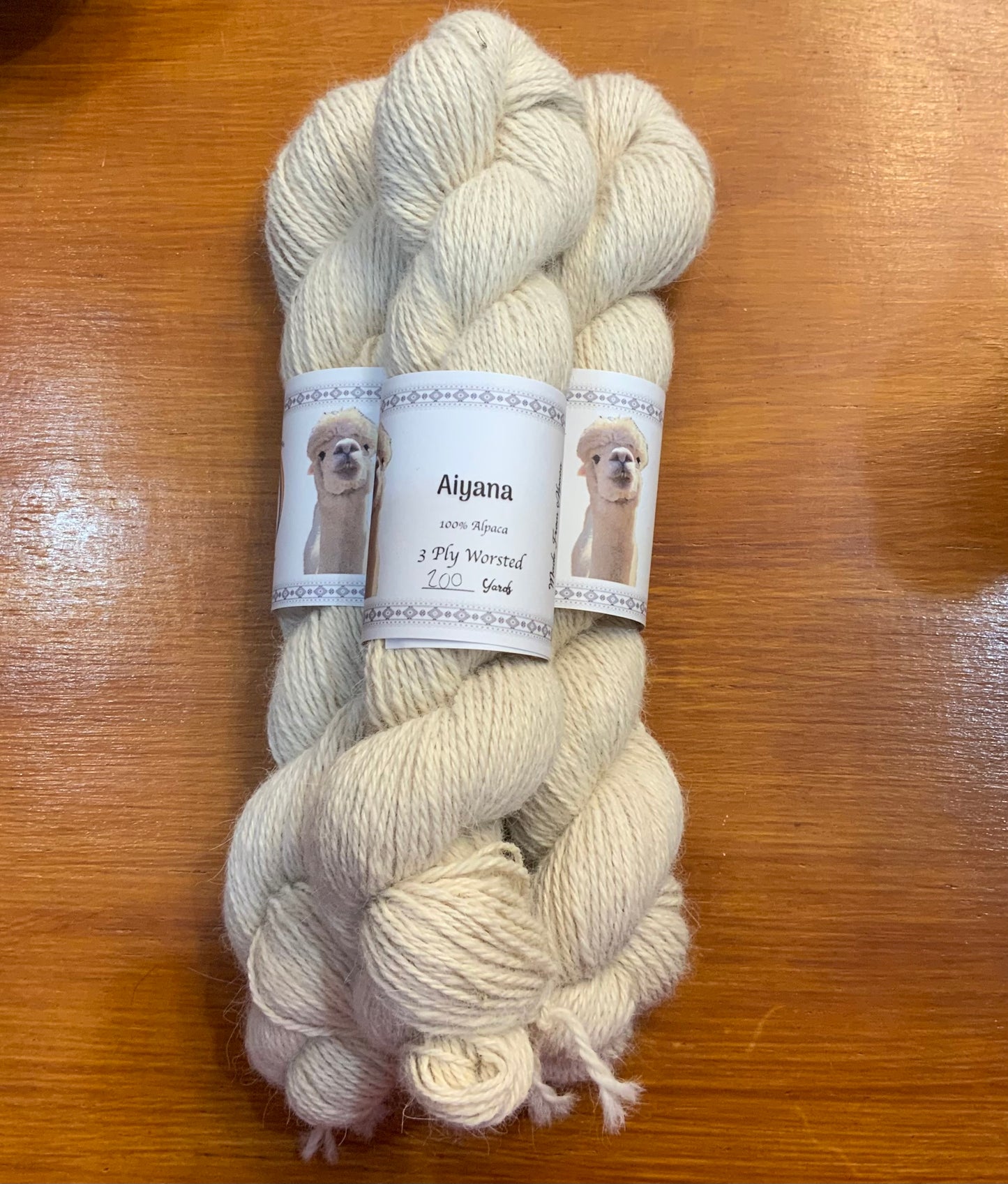Aiyana 3ply worsted 100% alpaca