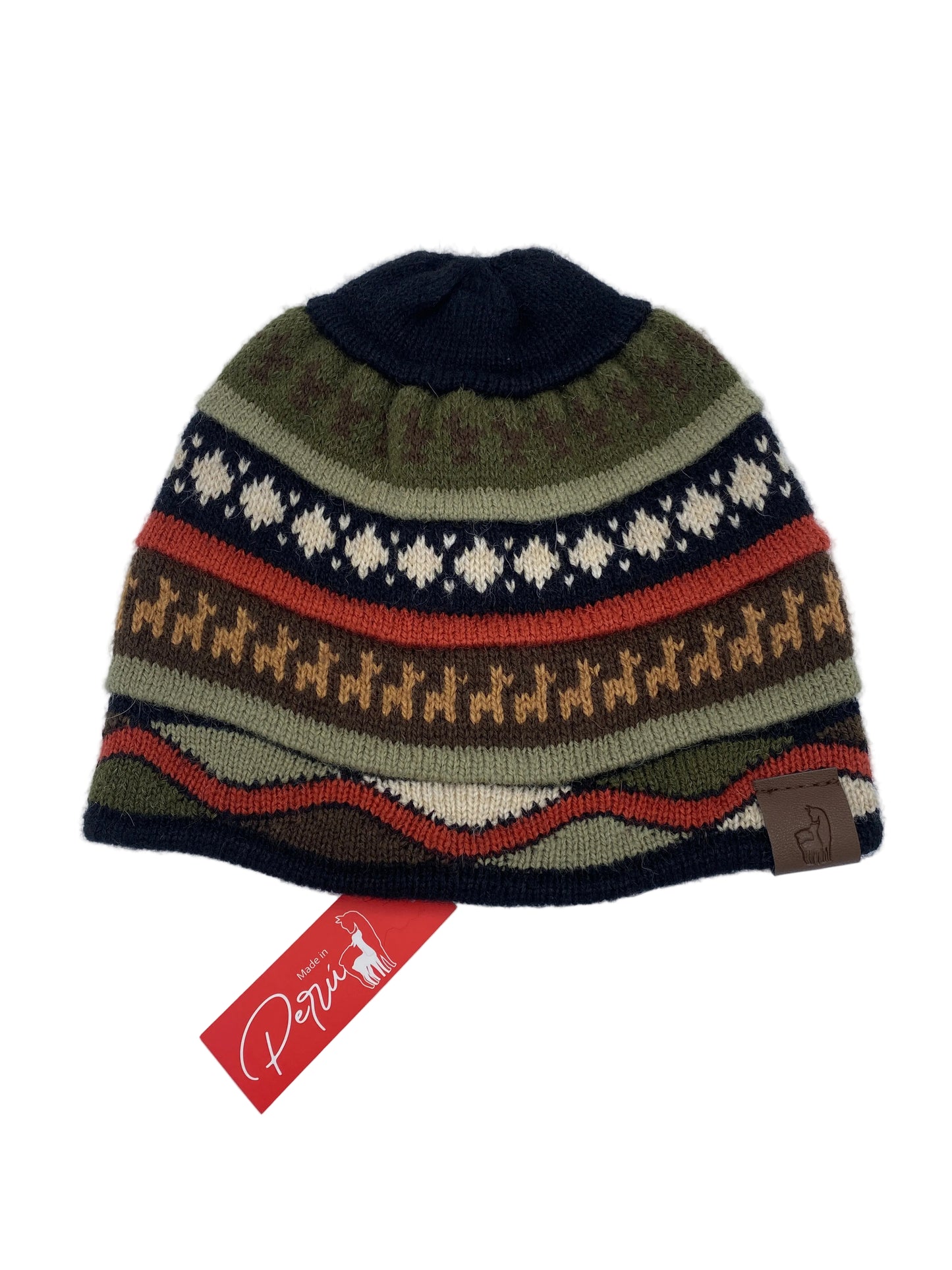 Waves and Stripes Alpaca Beanie
