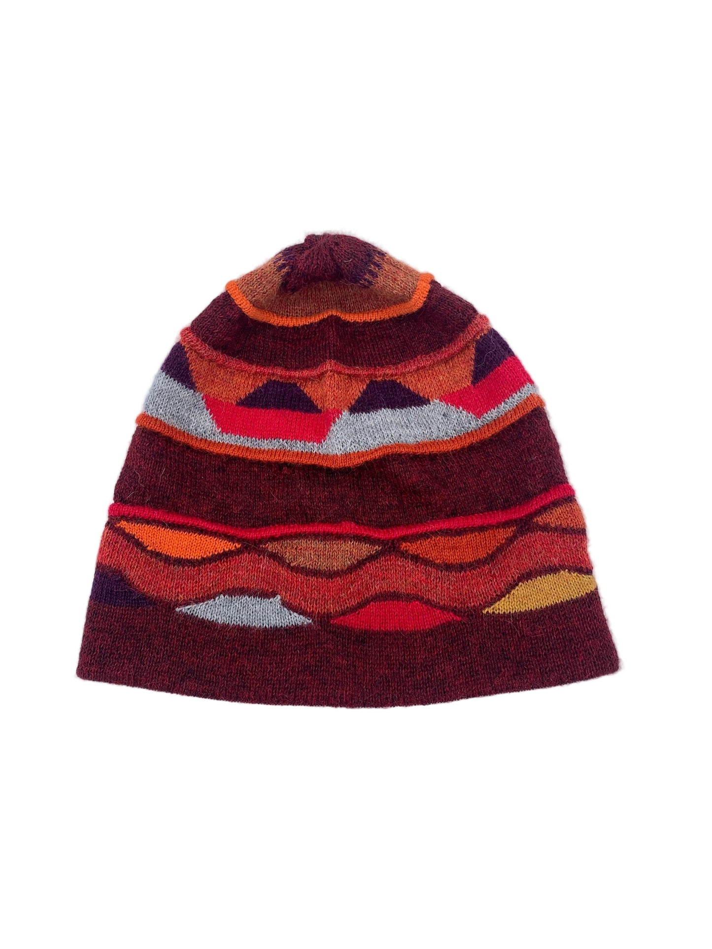 Baby Alpaca Hat with Wave Design