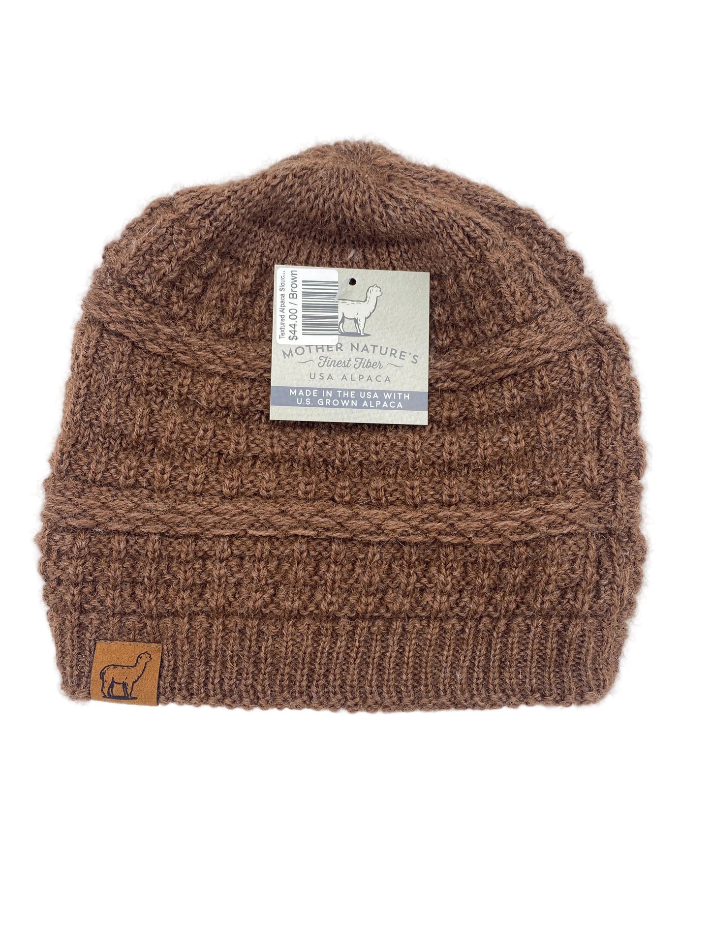 Textured Slouch Alpaca Beanie