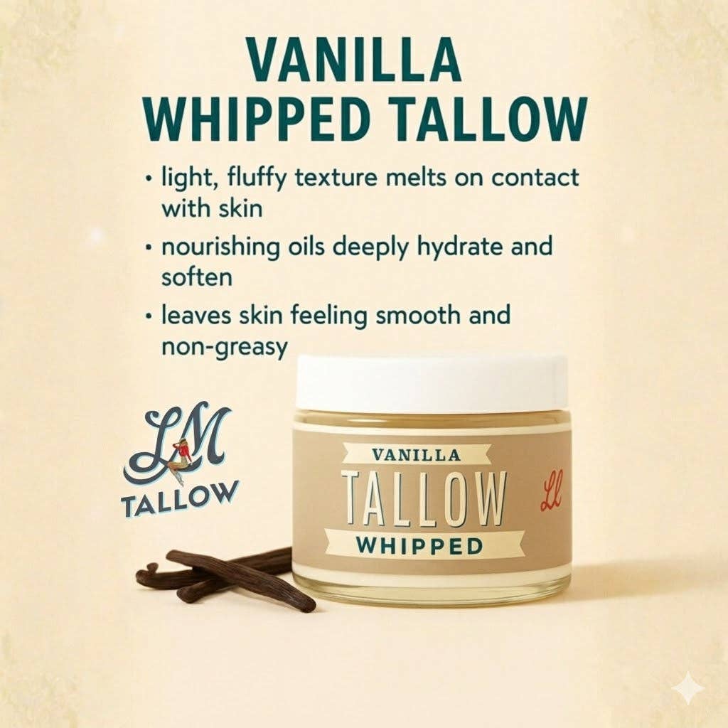 Vanilla Whipped All Natural Tallow Moisturizer
