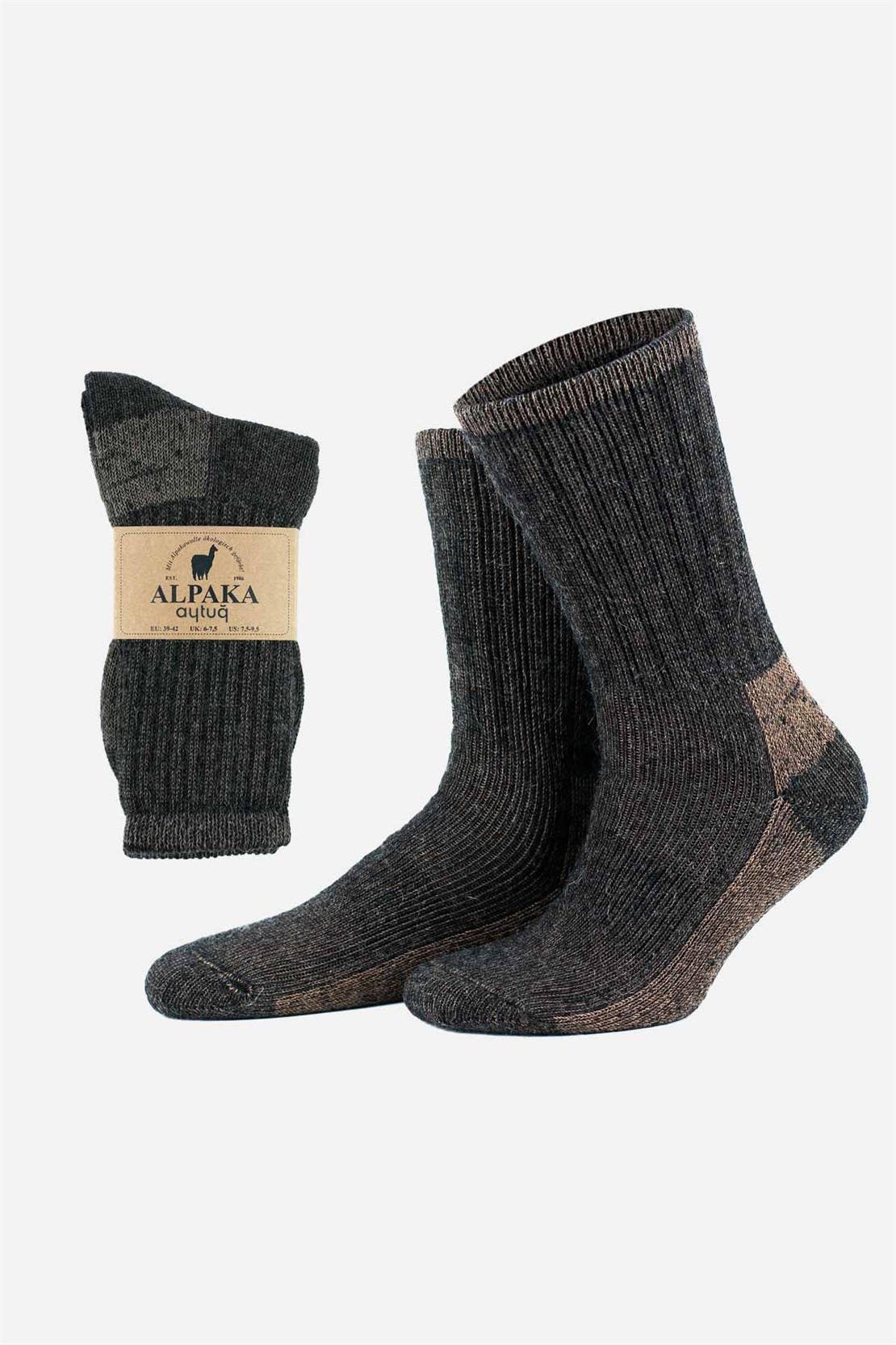 Double Layer Unisex Alpaca Wool Thermal Hiking Boot Socks Br