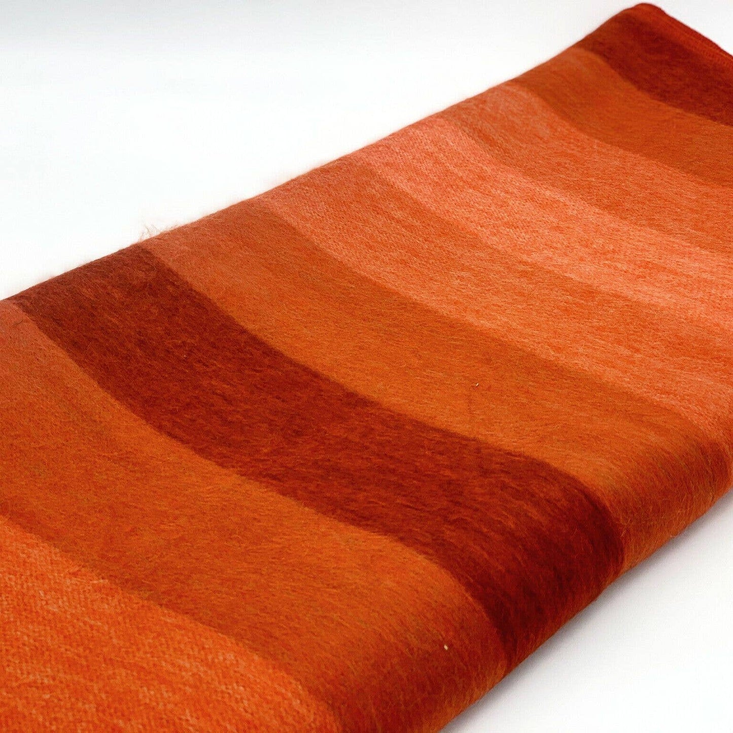 Soft & Warm Baby Alpaca Wool Blanket - Queen 90" x 65" - thick stripes pattern red